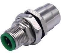 Монтажный разъем VELLEDQ FL-M12-M08/F08(M16), Вилка / Розетка,, Латунь никелированная 8 / 8-PINIP6760 AC/DC, 08-00024805