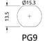 Монтажный разъем VELLEDQ FLQ-M12-F08(PG9)-0.3, Розетка, Прямой с кабелем, Латунь никелированная 8-PINIP67, кабель 0,3 м, 60 AC/DC, 08-00024783 3