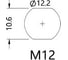 Монтажный разъем VELLEDQ FLQ-M12-M05(M12)-0.3, Вилка, Прямой с кабелем, Латунь никелированная 5-PINIP67, кабель 0,3 м, 60 AC/DC, 08-00024770 3
