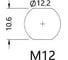 Монтажный разъем VELLEDQ FLQ-M12-M08(M12)-0.3, Вилка, Прямой с кабелем, Латунь никелированная 8-PINIP67, кабель 0,3 м, 60 AC/DC, 08-00024772 3