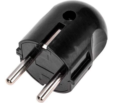 Вилка Евро прямая REXANT с заземлением 16А черная 11-8950