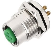 Монтажный разъем VELLEDQ FLH-M12-F05(PG9)-HB, Розетка, Прямой под пайку, Латунь никелированная 5-PINIP6760 AC/DC, 08-00024766