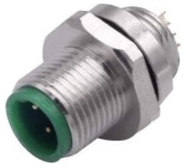 Монтажный разъем VELLEDQ FLQ-M12-M12(PG9)-HB, Вилка, Прямой под пайку, Латунь никелированная 12-PINIP6760 AC/DC, 08-00024749