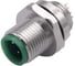Монтажный разъем VELLEDQ FLQ-M12-M12(PG9)-HB, Вилка, Прямой под пайку, Латунь никелированная 12-PINIP6760 AC/DC, 08-00024749 1