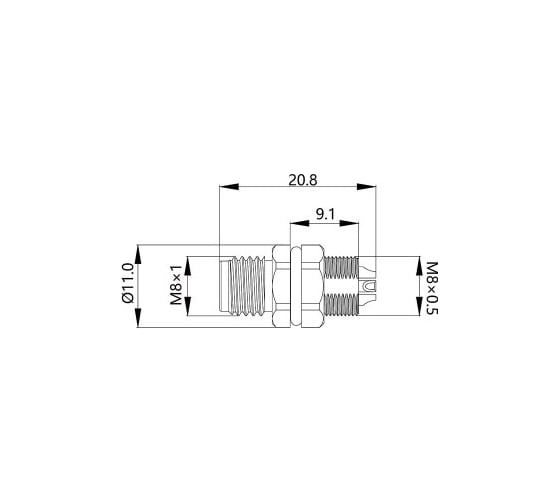 Монтажный разъем VELLEDQ FLQ-M8-M03(M8)-HB 08-00024661