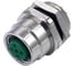 Монтажный разъем VELLEDQ FLQ-M12-F08(M12)-HB, Розетка, Прямой под пайку, Латунь никелированная 8-PINIP6760 AC/DC, 08-00024754 1