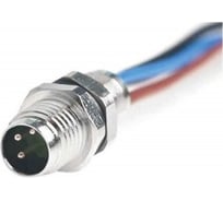 Mонтажный разъем VELLEDQ FLQ-M8-F03(M8)-0.3, Розетка, Прямой с кабелем, Латунь никелированная 3-PINIP67, кабель 0,3 м, 60 AC/DC, 08-00024665