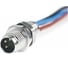 Mонтажный разъем VELLEDQ FLQ-M8-F03(M8)-0.3, Розетка, Прямой с кабелем, Латунь никелированная 3-PINIP67, кабель 0,3 м, 60 AC/DC, 08-00024665 1