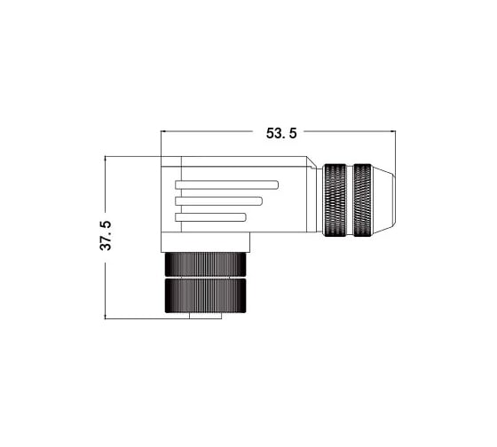 Соединитель кабельный VELLEDQ M12-F05S-2.0PVC/BK 08-00024733