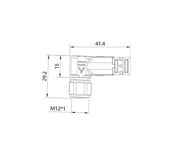 Соединитель кабельный VELLEDQ M12-F05S-5.0PVC/BK 08-00024734