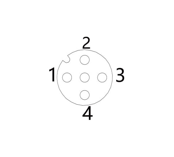 Соединитель кабельный VELLEDQ M12-M05S-10.0PVC/BK 08-00024741