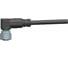 Соединитель кабельный VELLEDQ M12-M05S-10.0PVC/BK, Вилка, Угловой с кабелем, Пластик 5-PINIP67, кабель 10 м, 60 DC, 08-00024741 1