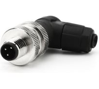 Соединитель клеммный VELLEDQ M8-M04S, Вилка, Угловой с клеммником, Пластик 4-PIN IP6560 AC/DC, 08-00024644