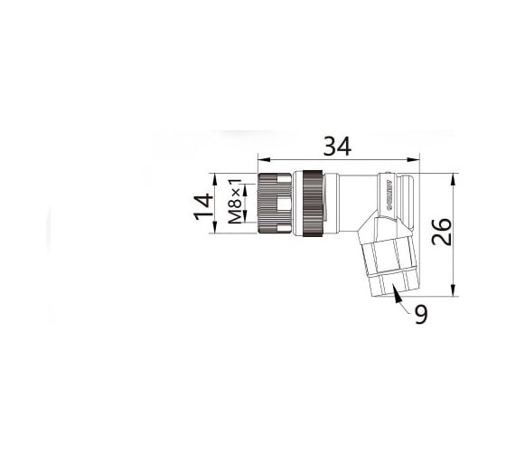 Соединитель клеммный VELLEDQ M8-F04S 08-00024645
