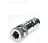 Соединитель клеммный VELLEDQ M12P-F05T, Розетка, Прямой с клеммником, Латунь 5-PIN IP65125 AC/DC, 08-00024716