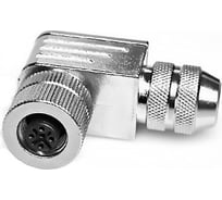 Соединитель клеммный VELLEDQ M12P-F05S, Розетка, Угловой с клеммником, Латунь 5-PIN IP65125 AC/DC, 08-00024717