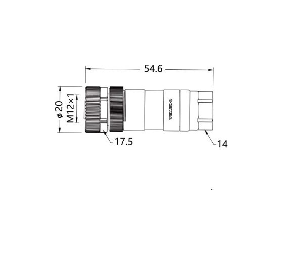Соединитель клеммный VELLEDQ M12-F05T 08-00024714