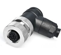 Соединитель клеммный VELLEDQ M12-F05S, Розетка, Угловой с клеммником, Пластик 5-PIN IP65125 AC/DC, 08-00024715