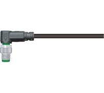 Соединитель кабельный VELLEDQ M8-M03S-10.0PVC/BK, Вилка, Угловой с кабелем, Пластик 3-PINIP67, кабель 10 м, 60 DC, 08-00024688