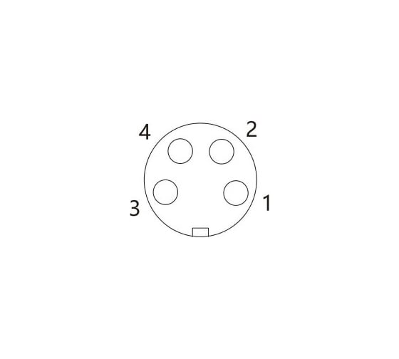 Соединитель кабельный VELLEDQ M8-F04T-2.0PVC/BK 08-00024695