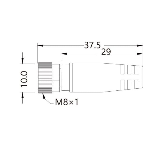 Соединитель кабельный VELLEDQ M8-F03T-10.0PVC/BK 08-00024685