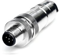 Соединитель клеммный VELLEDQ M12P-M05T, Вилка, Прямой с клеммником, Латунь 5-PIN IP65125 AC/DC, 08-00025017