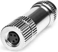 Соединитель клеммный VELLEDQ M8P-F04T, Розетка, Прямой с клеммником, Латунь 4-PIN IP6560 AC/DC, 08-00024647