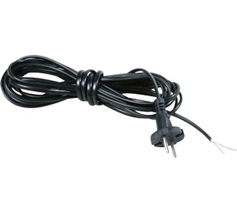 Шнур с плоской вилкой АБК-СИЛА ШВВП 2х0,75мм.кв. 2м чёрный 50067008