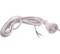 Шнур с плоской вилкой АБК-СИЛА ШВВП 2х0,75мм.кв. 2м белый 50067006