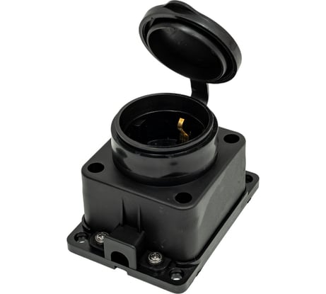 Розетка АБК-СИЛА с крышкой каучук 16А 220В IP- 44 2903021