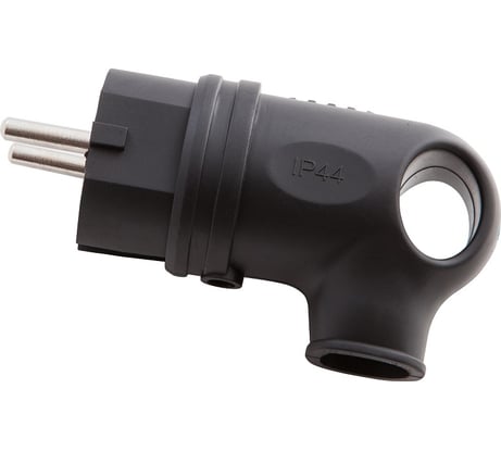 Угловая вилка АБК-СИЛА с кольцом каучук 16А 220В с заземляющим контактом IP- 44 2903002