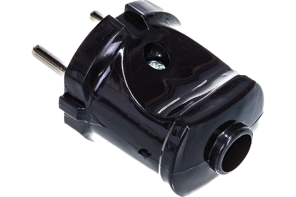 Разборная прямая вилка АБК-СИЛА без заземляющего контакта 6А 220В ...