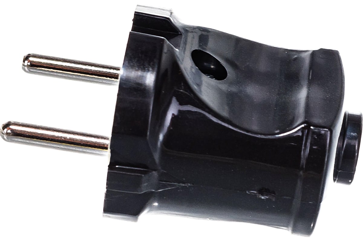 Разборная прямая вилка АБК-СИЛА без заземляющего контакта 6А 220В ...