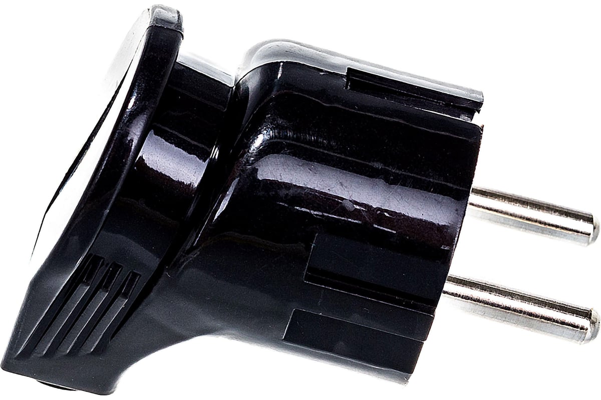 Разборная угловая вилка АБК-СИЛА с заземляющим контактом 16А 220В ...