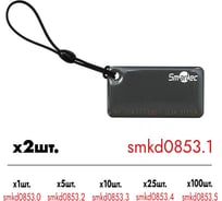 Cмарт брелок Smartec ST-PT015MF-GR Mifare-совместимая 1K, серый, 50x25x4 мм Уп. 2шт smkd0853.1