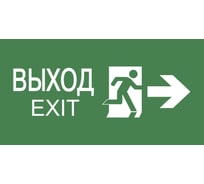 Пиктограмма ВЫХОД EXIT стрелка IEK PVC для ССА 3000 LPC10-2-30-15-VESTR