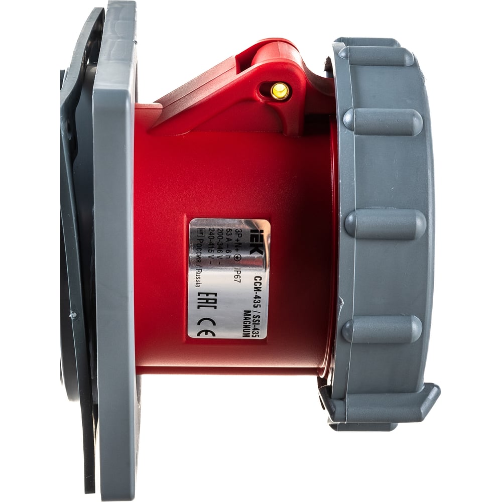 Встраиваемая розетка IEK MAGNUM ССИ-435 63А-6ч/200-415В 3P+PE+N IP67 ...