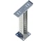 Стойка напольная ООО "СТАЛЬНЫЕ СИСТЕМЫ" SNKL-3000 80x80 (1,5мм) L=3000мм с креплением лотка А=450мм SK15ТТ300/45-16 1