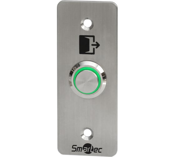 Кнопка металлическая Smartec ST-EX143L врезная, СИД индикатор, НР контакты smkd0657 1
