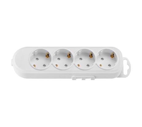 Розетка Bylectrica переносная 4-местная со шторками, с заз.контактом, Р16-9186