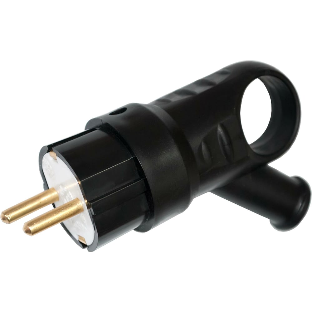 Вилка Bylectrica штепсельная с заземляющим контактом с кольцом каучук ...