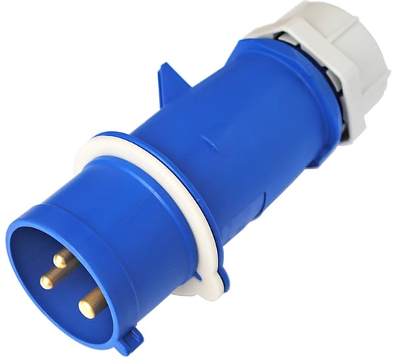 Вилка Bylectrica двухполюсная с заземляющим контактами 16 А, IP44, ВП16-972 1