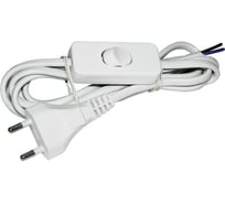 Сетевой кабель с выключателем и евровилкой для бра Pro Legend 2х0.5мм, 10A, белый, 2 метра PL4934