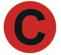 Наклейка EKF C, диаметр 20мм, 100 шт PROxima an-2-9-2