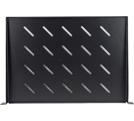 Полка Cabeus 19, перфорированная, консольная, 1U, глубина 315 мм, цвет черный, RAL 9004 SH-J017-1U-315-BK
