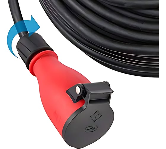 Штепсельная розетка евро Electraline 16А 230В IP54 55083