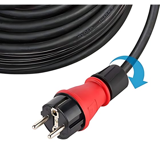 Вилка евро Electraline прямой ввод 16А 230В IP54 55082
