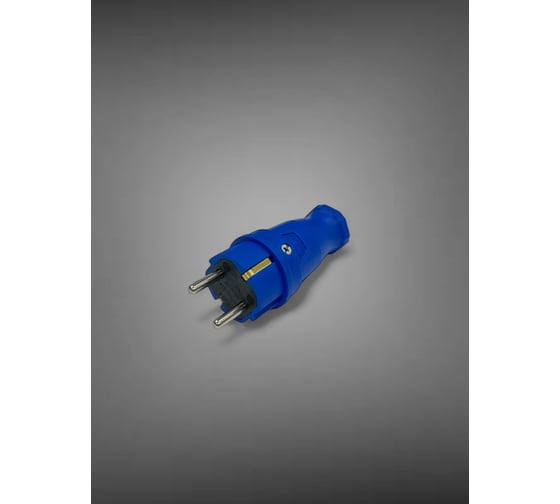 Вилка каучуковая iTOK серии iCONNECT 16А IP44 (модель ВК) цвет синий i-KI-KV-ICONNECT-1PEN-IP44-BLUE