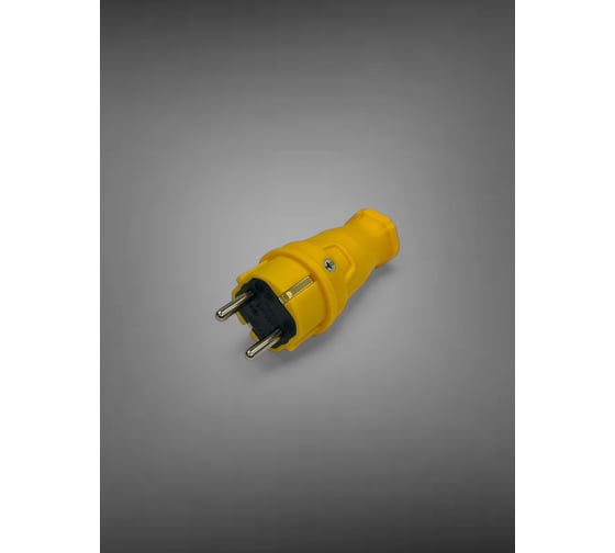 Вилка каучуковая iTOK серии iCONNECT 16А IP44 (модель ВК) цвет желтый i-KI-KV-ICONNECT-1PEN-IP44-YELLOW
