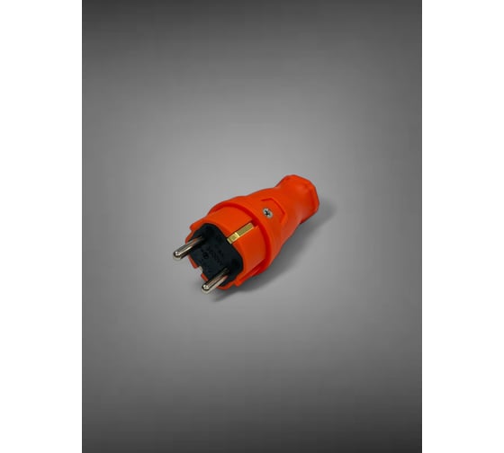 Вилка каучуковая iTOK серии iCONNECT 16А IP44 (модель ВК) цвет оранжевый i-KI-KV-ICONNECT-1PEN-IP44-ORANGE